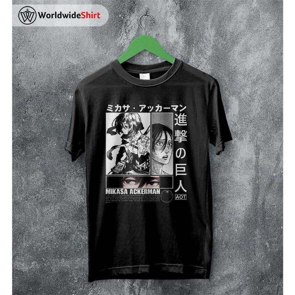 Mikasa Ackerman Attack On Titan Anime Character Graphic Fan T-Shirt